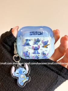 Cute Blue Protective Case for Airpods4 Pro2 Pro3 Steven Compatible Second Generation Apple Earphone Cover New Third Generation Airpods Pro2