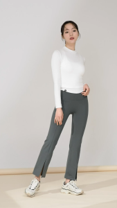XEXYMIX XELLA™ Intension Bootscut Slit Pants Celana Olahraga Wanita - XWFLG03H3