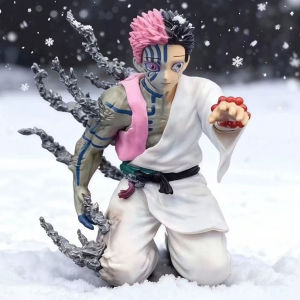 Bandai | Demon Slayer Akaza Hakuji Cry Face Kneeling Posture 14cm Anime PVC Model Statue Figure Collectable Periphery Good Gift Toy Doll