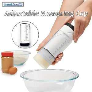 JustLiving 1Pc Adjustable Measuring Cup & Retractable Spoon: A Must-Have Kitchen Tool