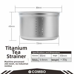 Titanium Portable Tea Filter Water Cup
