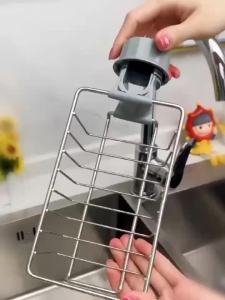Home Kitchen Faucet Storage Rack Pool Sponge Drain Basket Bathroom Supplies Toilet Storage Rack Non Perforated
