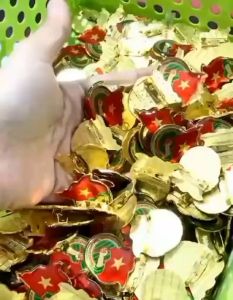 Huy Hiệu Đoàn Viên ( 2 Chiếc) Huy Hiệu ĐOÀN Loại Tốt - Cài kim băng