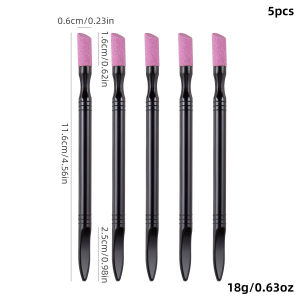 1/5PCS Quartz Pen Nail  Cuticle Pushers Nail Polish Manicure Stick Nail Files Grinding Pen Dead Skin Remover for Natural Nail
