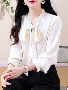 DAIXIANGFEIZI | Áo Blouse Satin Thanh Lịch Thời Trang cho Phụ Nữ Mùa Xuân Thu Xu Hướng Mới 2026