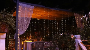 Solar Curtain Christmas light Outdoor Waterproof 8Modes Family yard curtain Decoration Bath Curtain Christmas Lights House Decoration Fairy Lights