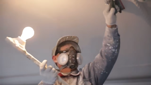 COD ASL Masker Gas + Kacamata Safety Respirator Half Face Anti Debu Cat Semprot Proyek Pabrik 308A