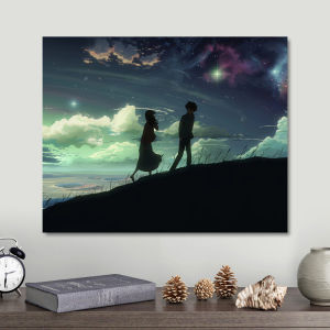 Bandai | Y-Your N-Name Japan Anime Oil Painting By Numbers Modern Wall Decor for Living Room Bedroom Perfect Gift No Frame