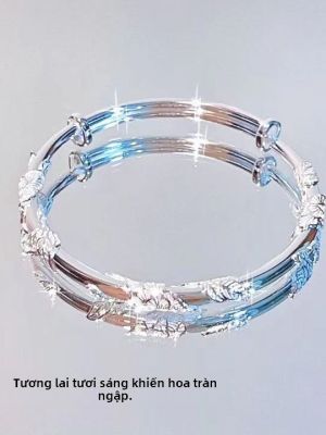 Vòng Tay Bạc Hoa Tươi Dành Cho Nữ Quà Tặng Sinh Nhật Ngày Mẹ Quà Tặng Cho Bạn Gái Quà Tặng Cho Mẹ Quà Tặng Ngày Mẹ Vòng Tay Bằng Thép Titan