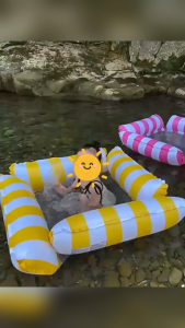 Floating Water Hammock Recliner Inflatable Floating Swimming Mattress Sea Pool Party Toy Lounge Bed