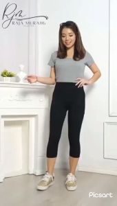 celana legging import korea 7/8 tebal halus tidak berbulu bahan spandek premium