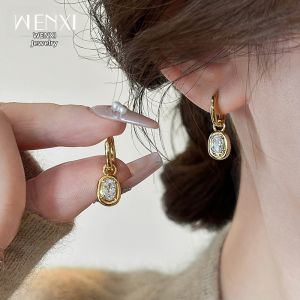 WENXI | Nhẫn Tai Zircon Thời Trang Mùa Hè cho Nữ Văn Phòng