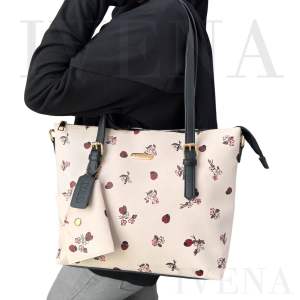 IVENA - NUDIE FLO BAG 3SET TAS TOTE KULIT WANITA 3in1 TOTEBAG