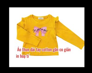 ÁO THUN DÀI TAY CÁNH TIÊN THUN COTTON GÂN CO GIÃN THOẢI MÁI HOẠ TIẾT IN DỄ THƯƠNG 9-25KG