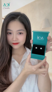 Bông Hoa Tai Nữ Trang Sức Bạc 925 ADJ Đính Đá Cz Cao Cấp Sang Trọng Giọt Sương Trên Hoa SB13797AD