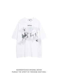 WUKONGYOUHUO | Áo Thun Phong Cách Đường Phố Mùa Hè Oversized