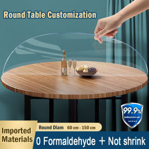 2mm Thick Pvc Transparent Round Tablecloth Waterproof Anti-scald and Oil-proof Table Runner 60cm/70cm/80cm/90cm/100cm/110cm/120cm/130cm/140cm/150cm