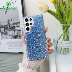 FLOVEME Shining Sequins Bling Phone Case For Samsung Galaxy S23 S22 Ultra S23+ S22+ Plus S21 S20 FE Glitter Transparent All-inclusive Soft Silicone Shockproof Back Cover For Samsung A54 A14 A73 A53