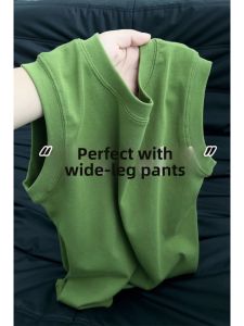 V.C.I | Avocado Green Collared Sleeveless Tank Top for Layering