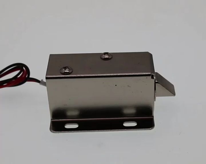 Khóa chốt cửa điện từ loại thường khóa, điện áp 12VDC (Đầu chốt trụ ...