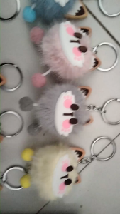 OFM-C1333 Gantungan Tas Boneka Kucing Bulu Lucu Bag Cat Keychain Accessories / Gantungan Kunci