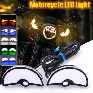 2025 Mới mắt quỷ Xe Máy đèn flash LED Quái Vật Mắt Đèn hậu xe máy Sửa Đổi đèn tín hiệu Lắp Ráp Xe Máy Đèn trang trí