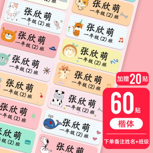 Nhãn Dán Tên Trẻ Em Chống Thấm Nước Chống Rách Cho Trẻ Mẫu Giáo Và Tiểu Học Chất Liệu PVC Vật Dụng Thiết Yếu Cho Trẻ Em