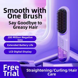 MONLEYTA | Wireless Negative Ion Portable Straight & Curl Hair Styler
