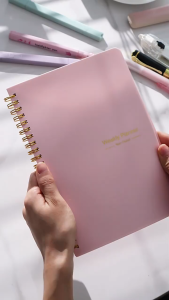 A5 Spiral Notebook Week Planner Notebook Double Coil Design Notepad Thicken Paper School Supplies