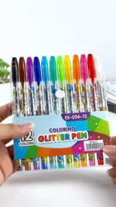 ESCO Pena Glitter 12 Warna / Coloring Glitter Pen ES-056-12
