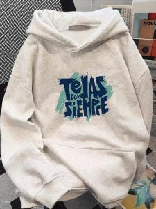 เสื้อสเวตเตอร์คอกลมแขนยาวทรงหลวมสไตล์อเมริกันสำหรับนักเรียน ผ้าฝ้ายแท้ น้ำหนักเบา สำหรับทั้งชายและหญิง ทรงหลวม ทรงหลวม