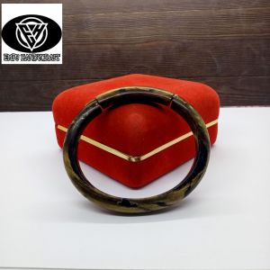 Gelang akar Bahar serat emas engsel tengah