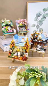 LOZ IDEAS Mini Block x Mr.PA Panda Four Season Painting Gift Decoration Building Brick Toy 小耙立体画