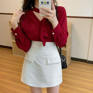 High Waist Slim Looking A- line Wide Bag Short Culottes Womens K-style Fashion Easiest for Match Spring & Fall New Arrival T Pants Skirt Boot Pants Hot Pants