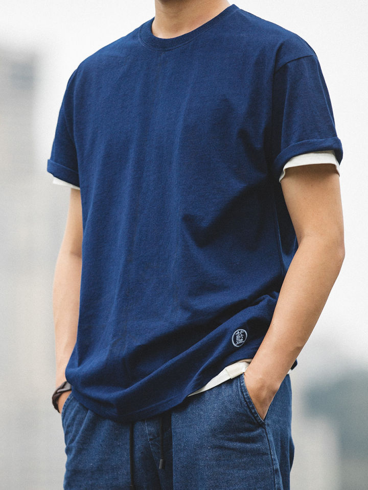 MADEN | Vintage Blue T-Shirt for Summer Men