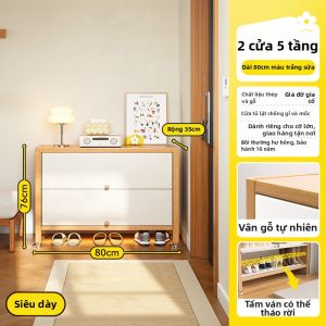MEISD | Tủ Giày Gỗ Mộc Mạc Dung Lượng Lớn
