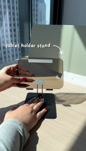 Basike ขาตั้งแท็บเล็ตอะคริลิกหมุนได้ 360° ตั้งโต๊ะแบบปรับได้อเนกประสงค์ พับได้ กันลื่น สำหรับ iPad Pro Air Mini ขนาด 4.7-13 นิ้ว