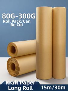 YUANHAO | Long Roll Thick Brown Kraft Paper Large Size For Craft Projects And Kindergarten Decoration Light Colored Vintage