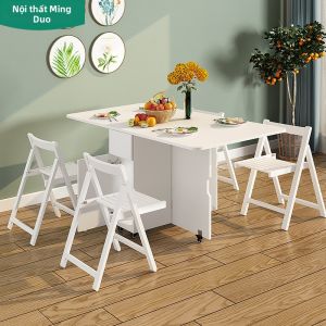 MINGDUO | Bàn Ăn và Ghế Gấp Điều Chỉnh Được cho Gia Đình Nhỏ