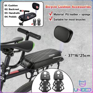 Need Bicycle Back Seat Saddle Soft Cushion PU Leather Handle Bar & pedal Black