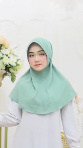 JILBAB INSTAN BERGO MARYAM PET CRINGKLE AIRFLOW / HIJAB MARYAM PET CRINGKLE SIZE M