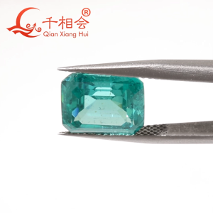 5x7mm-8x10mm AGL Certificate Emerald Shape Synthetic Neon Paraiba YAG Loose Stone Yttrium Aluminium Garnet With Inclusions DIY Accessories for Jewelry Making