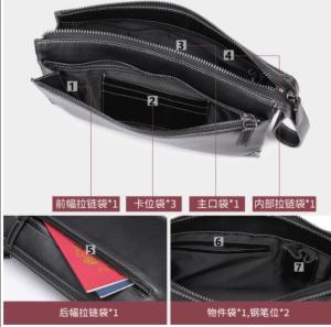 Smart King Clutch Bag For Men Genuine Cow Leather Bussiness Casual Wallet Large Capacity IPAD Bag Handbag