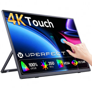 UPERFECT | UPERFECT 4K Portable Monitor Touchscreen 15.6 3840x2160 100% sRGB UHD 10-Point Touch Ultra-Slim Travel Screen for Laptop PC
