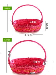 Handcrafted Willow Woven Fruit Basket Egg Basket Harvesting Basket Small Basket Portable Gift Basket Storage Organizer