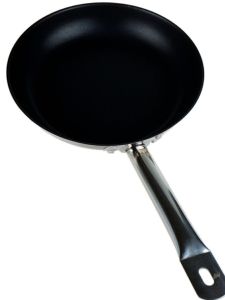 กระทะไมโครเวฟเคลือบ Teflon ด้านเดียวแบบมีด้าม กระทะทำไข่ไมโครเวฟเคลือบอเนกประสงค์สำหรับผู้บริโภคทั่วไป