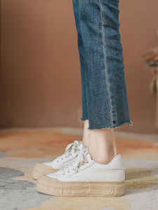 Womens Sporty Spliced Color Sneakers Soft Bottom Increased Height Casual Thick Bottom Platform Shoes Spring New Style