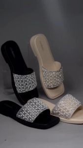 Sharkwin Sandal Wanita Jelly Fashion Slip-On Wanita Slop PVC Anti-Slip Slippers Kasual SF30201 Size 36-40