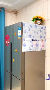 PEVA Waterproof Refrigerator Dust Cover Hanging Storage with Pockets Freezer Dustproof Cover Microwave Oven 冰箱防尘盖