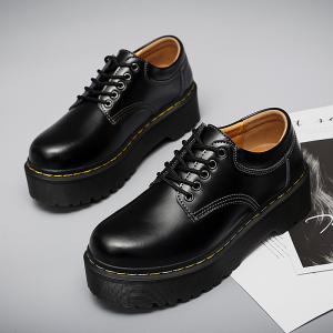 Dr. Marten Casual Loafers Shoes For Women Men Genuine Leather Men Women Loafer Shoes School Black Shoes For Student 35-45